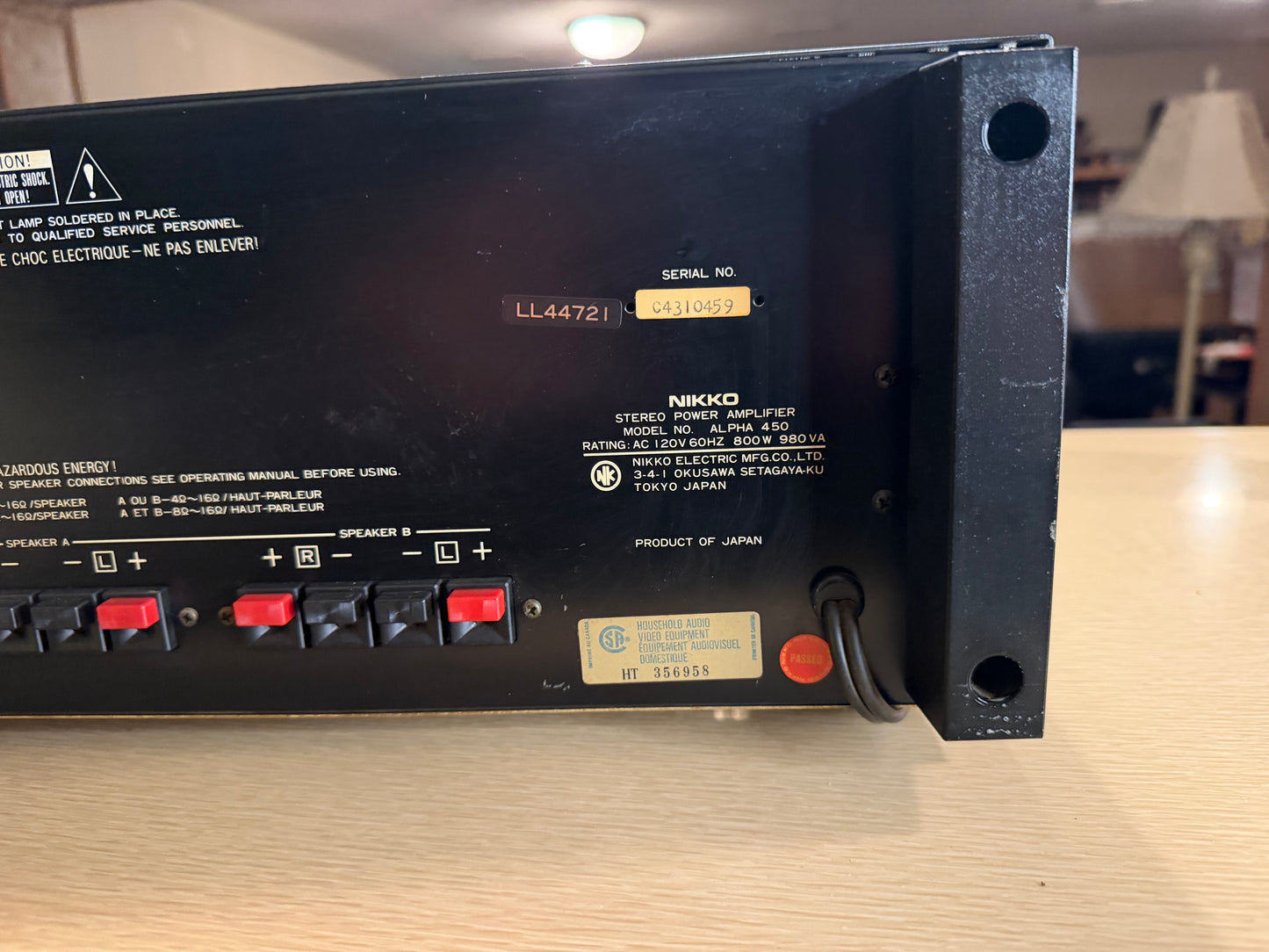 Nikko Alpha 450 Stereo 220WPC MONSTER 👹 Power Amplifier FRESH Full Service🔥🎶