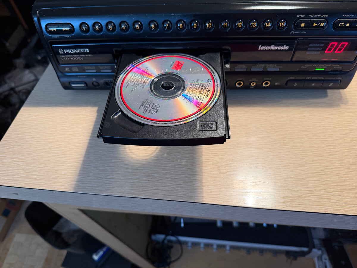 Pioneer CLD-100KV LaserDisc Player – Professionally Serviced W/ Receipt Rare🎶🔥