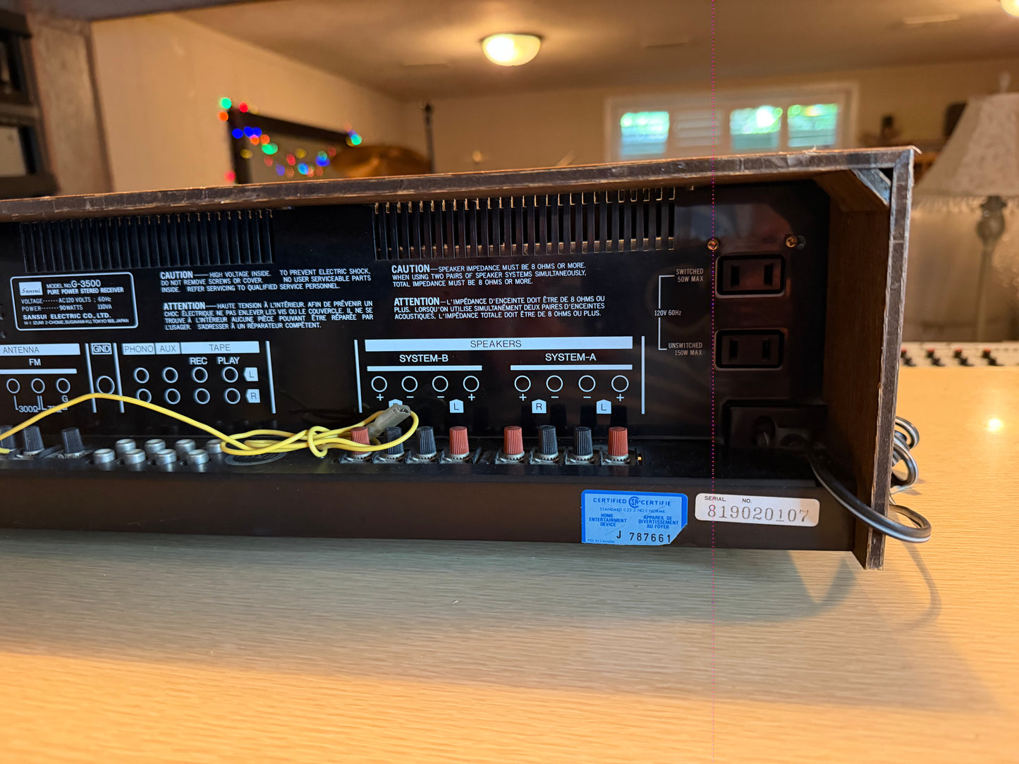 Sansui G-3500 Pure Power Stereo Amplifier Excellent Condition Fresh Pro Service!