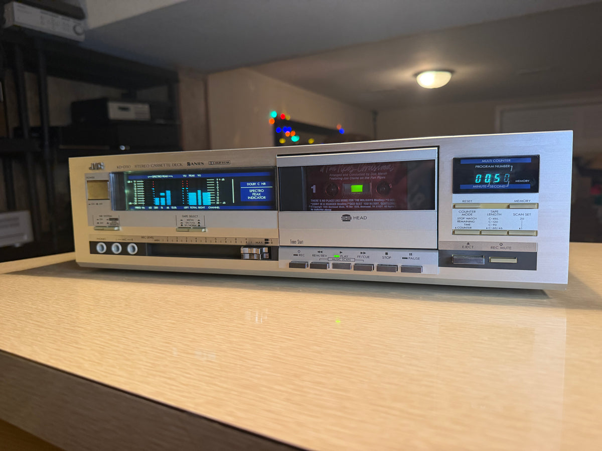 JVC KD-D50 vintage Hi-Fi cassette deck 1981 5 band Graphic Equalizer Serviced🎶