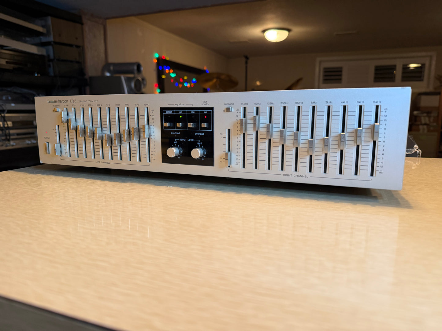 Harman Kardon EQ8 Graphic Equalizer 10 Band Stereo EQ Silver Face Serviced Clean