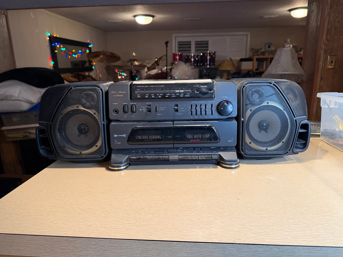 Vintage 90s FISHER PH-W3000 Stereo Portable High Fidelity System Boombox Working