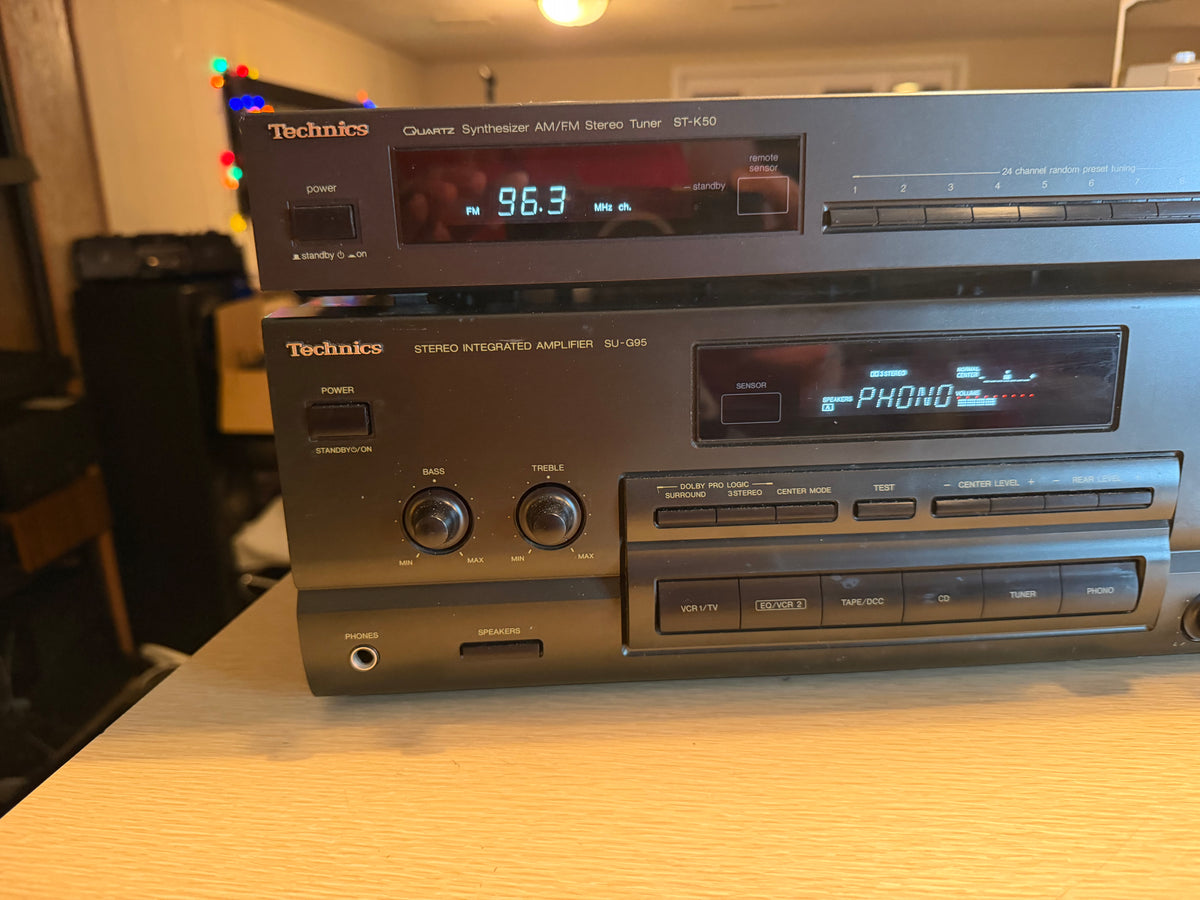 Technics SU-G95 Amplifier + ST-K50 Tuner Dolby Pro-Logic Surround Japan Serviced