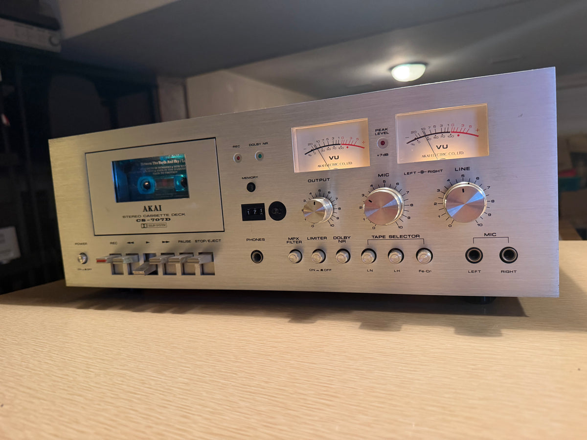 Akai CS-707D Stereo Cassette Deck Vintage HIFI Excellent CND Fresh Service🎶🔥