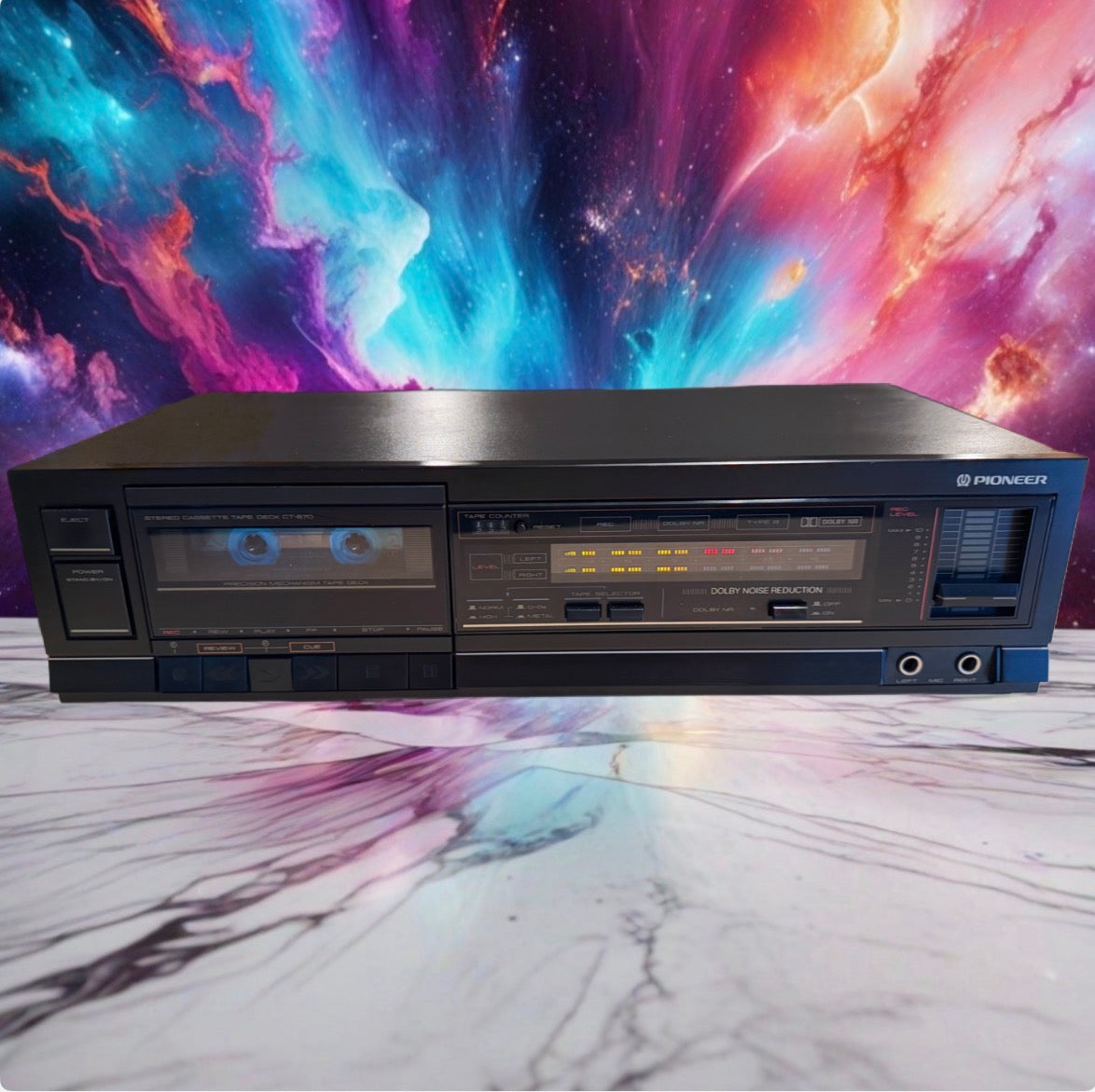 EX+ Tested Pioneer CT-670 Stereo Cassette Tape Deck Fresh Service High Fidelity!