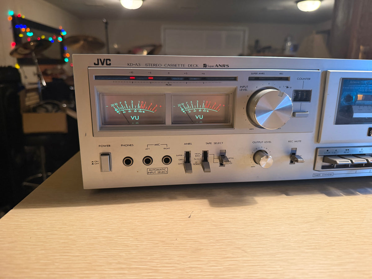 JVC KD‑A3 Stereo Cassette Deck Tape Super ANRS High‑Fidelity Fresh Service 🔥🎶