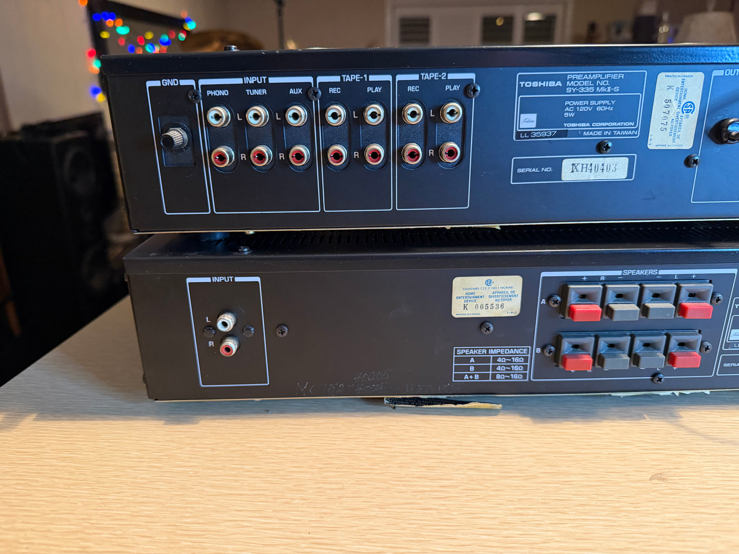 Toshiba AUREX SC-335 MK II Amp & Toshiba SY-335 MK II Preamp FULL FRESH SERVICE!