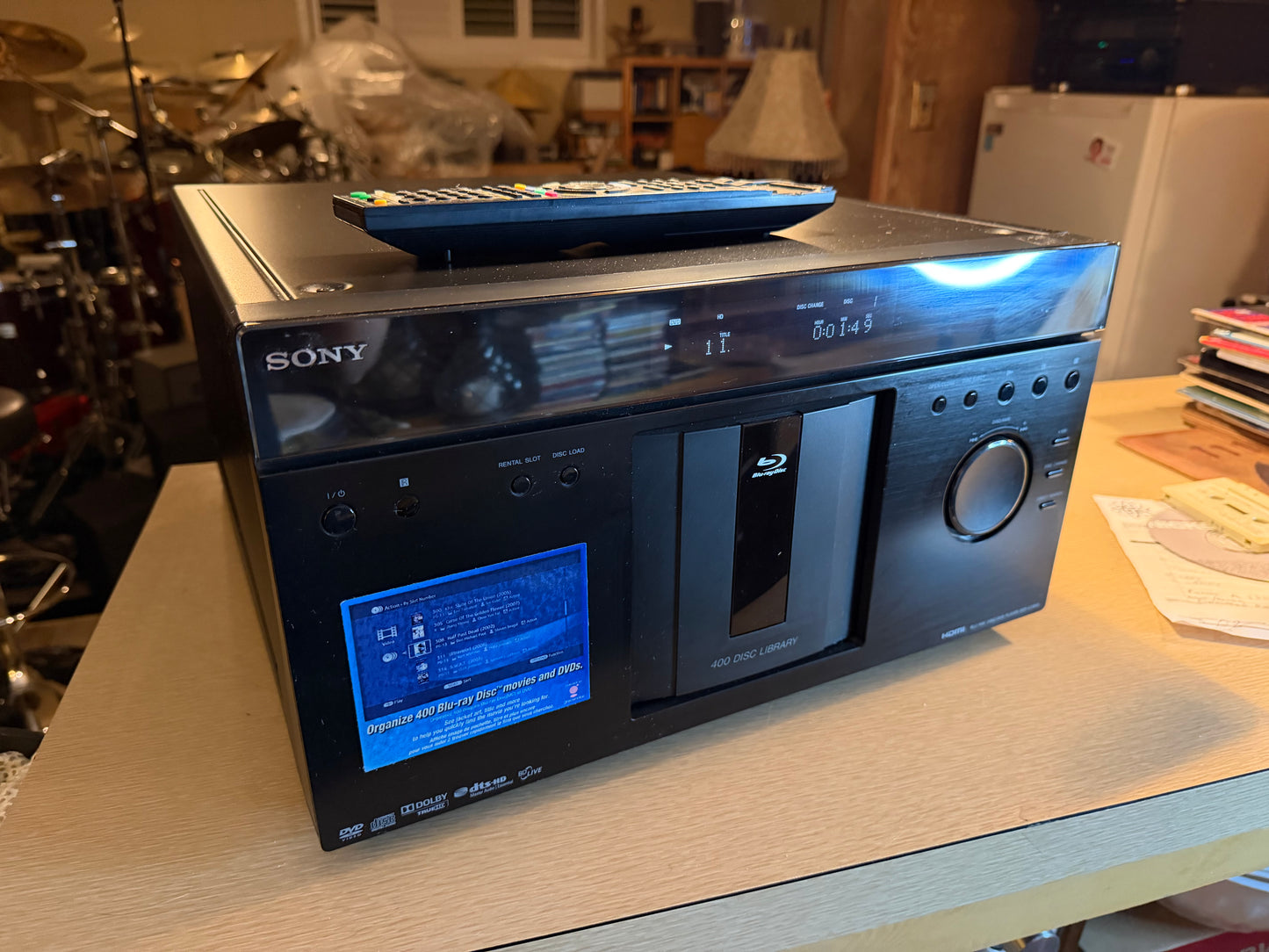 SERVICED Sony BDP-CX960 HDMI 400 Disc Bluray Changer Player With Remote/HDMI 🔥