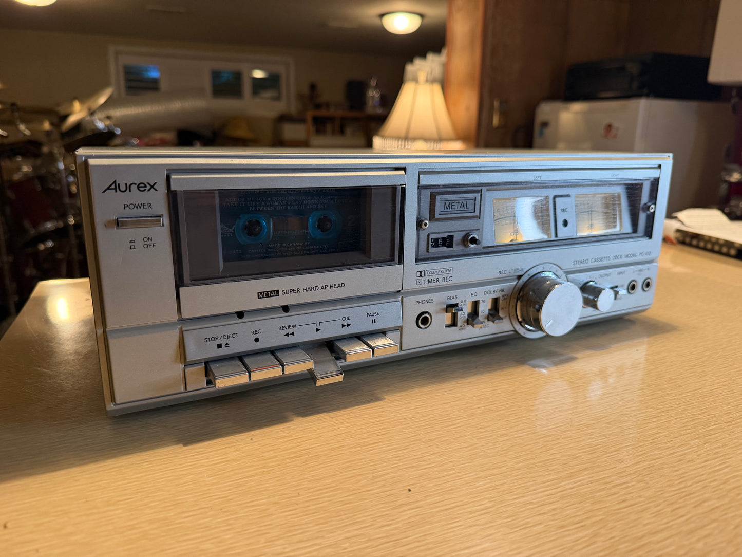 Vintage Toshiba Aurex Cassette Tape Player Deck PC-X12 Full Fresh Service X Rare