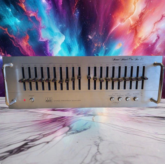 ADC SS-110 IC Sound Shaper Vintage Stereo Equalizer  Fresh Service Rare Silver