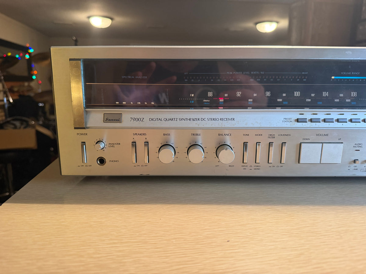 Sansui 7900Z Am/Fm Quartz Stereo Receiver 100WPC Monster Freshly Serviced Beauty