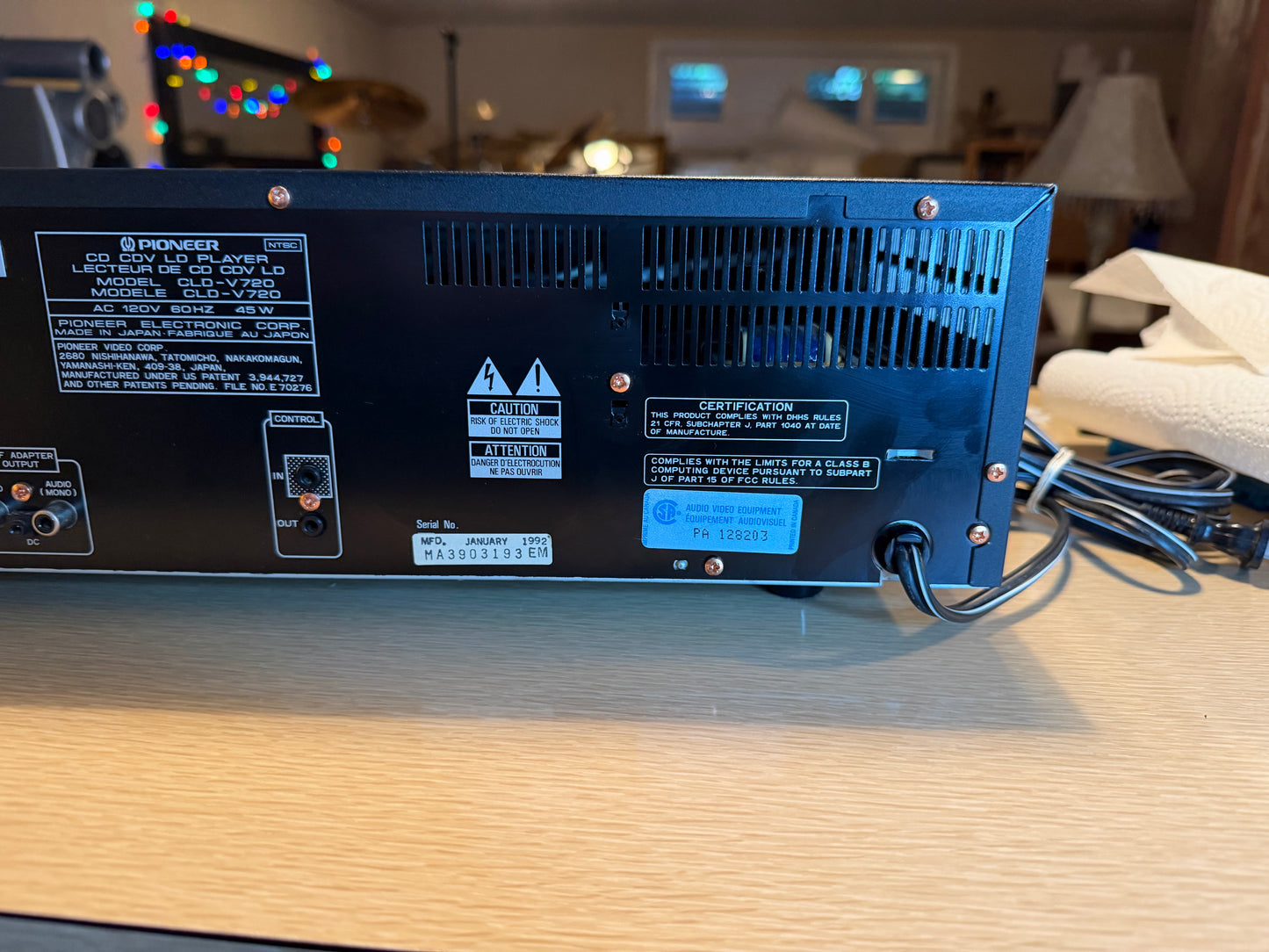 Pioneer CLD-V720 Laser Disc CD CDV  Player With Remote Tested Fully Works Rare🔥