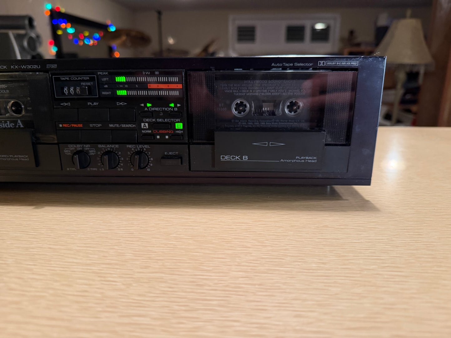 Yamaha KX-W302U Natural Sound Dual Cassette Deck Dolby B/C High Speed Dub Tested