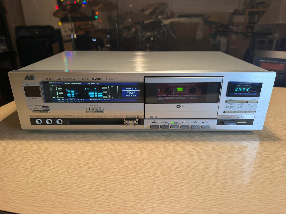 JVC KD-D50 vintage Hi-Fi cassette deck 1981 5 band Graphic Equalizer Serviced🎶