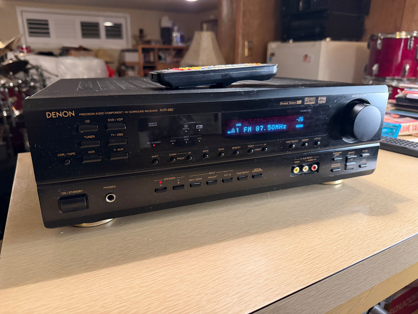 Denon AVR-682 6.1 Channel Receiver Dolby Pro Logic II SERVICED REMOTE Bundle🔥