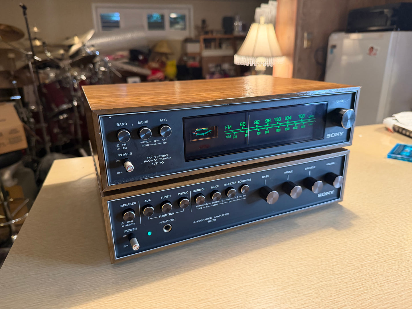 SONY TA-70 + ST-70 RaRe Vintage Stereo Amplifier Tuner Fresh Service! Near Mint!