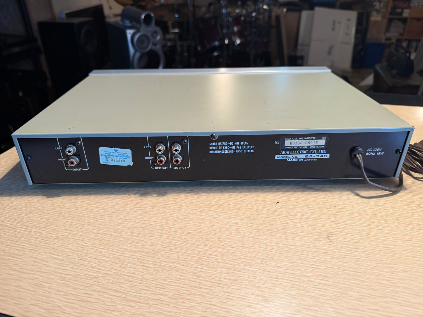 1980s Akai EA-G40 8-Band Home Stereo Graphic Equalizer Freshly Serviced V Rare!