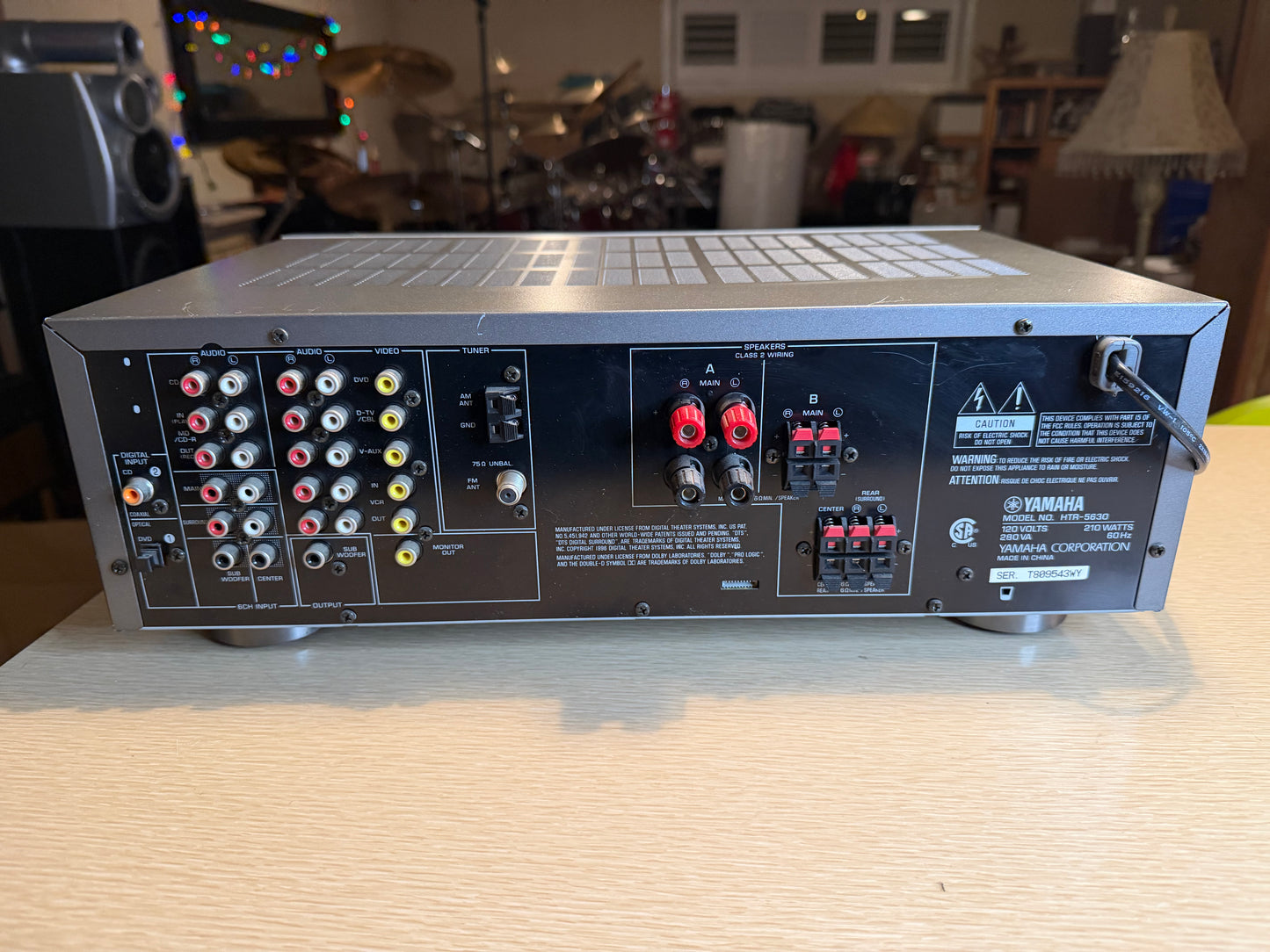 Yamaha HTR-5630 Natural Sound AV Receiver Silver Tested & Cleaned Working #2
