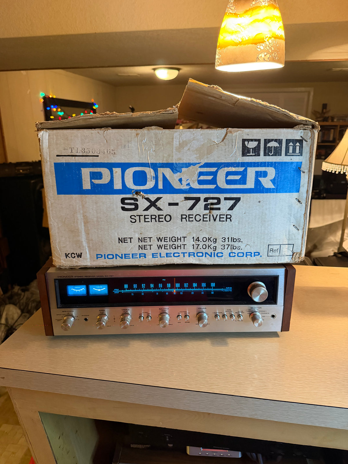 Near Mint Serviced Pioneer SX-727 Vintage Stereo Receiver With OEM Box Beauty🎶