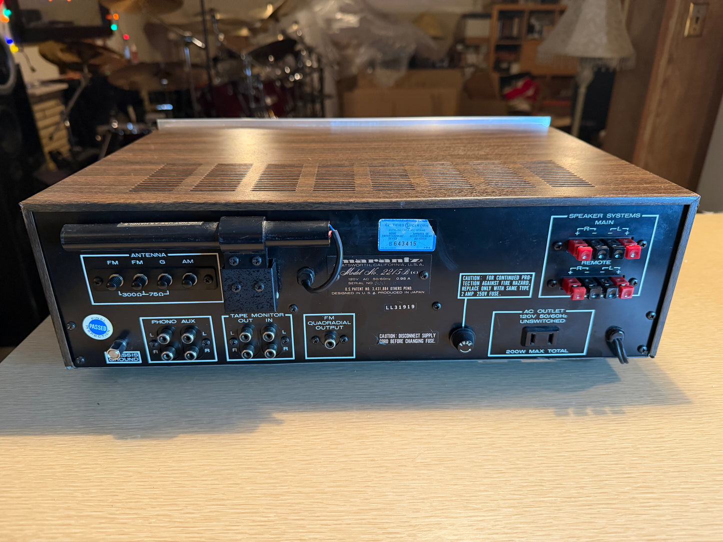 MARANTZ 2215B VINTAGE AM/FM STEREO RECEIVER NEW BULBS RECAPPED NEAR MINT WOW🔥