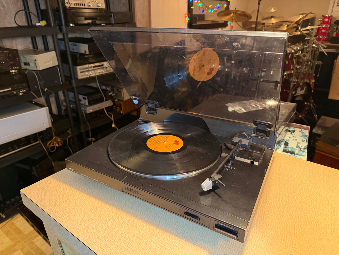 Vintage AKAI AP-X1 Semi Automatic Turntable Japan Made Serviced New Belt Rare!