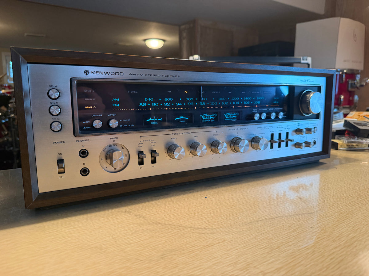 Kenwood Model Eleven AM FM Stereo Receiver Fresh Pro Service Near Mint Champagne