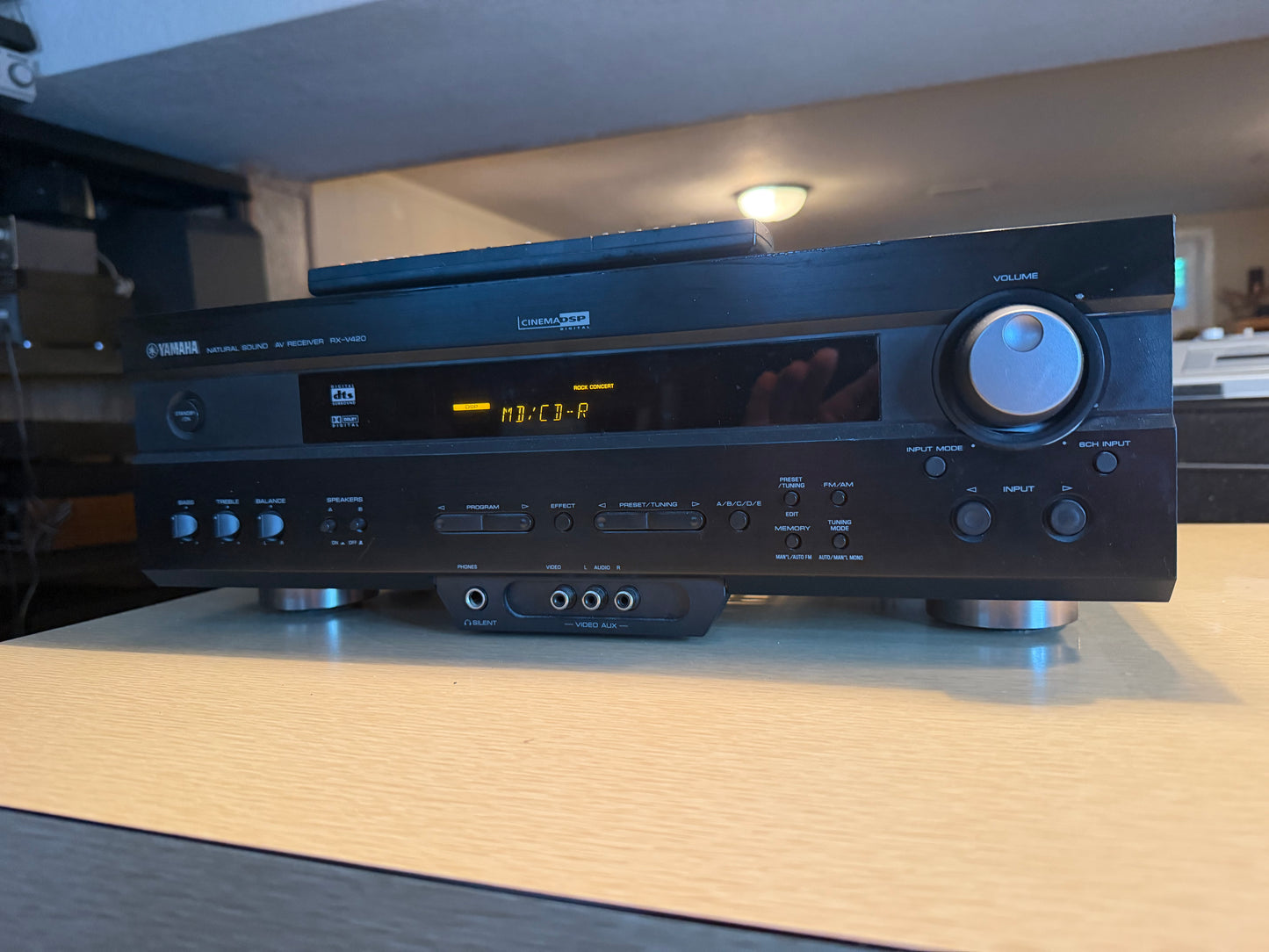 Yamaha RX-V420 200 Watt Natural Sound AV Receiver Fully Functional Remote Bundle