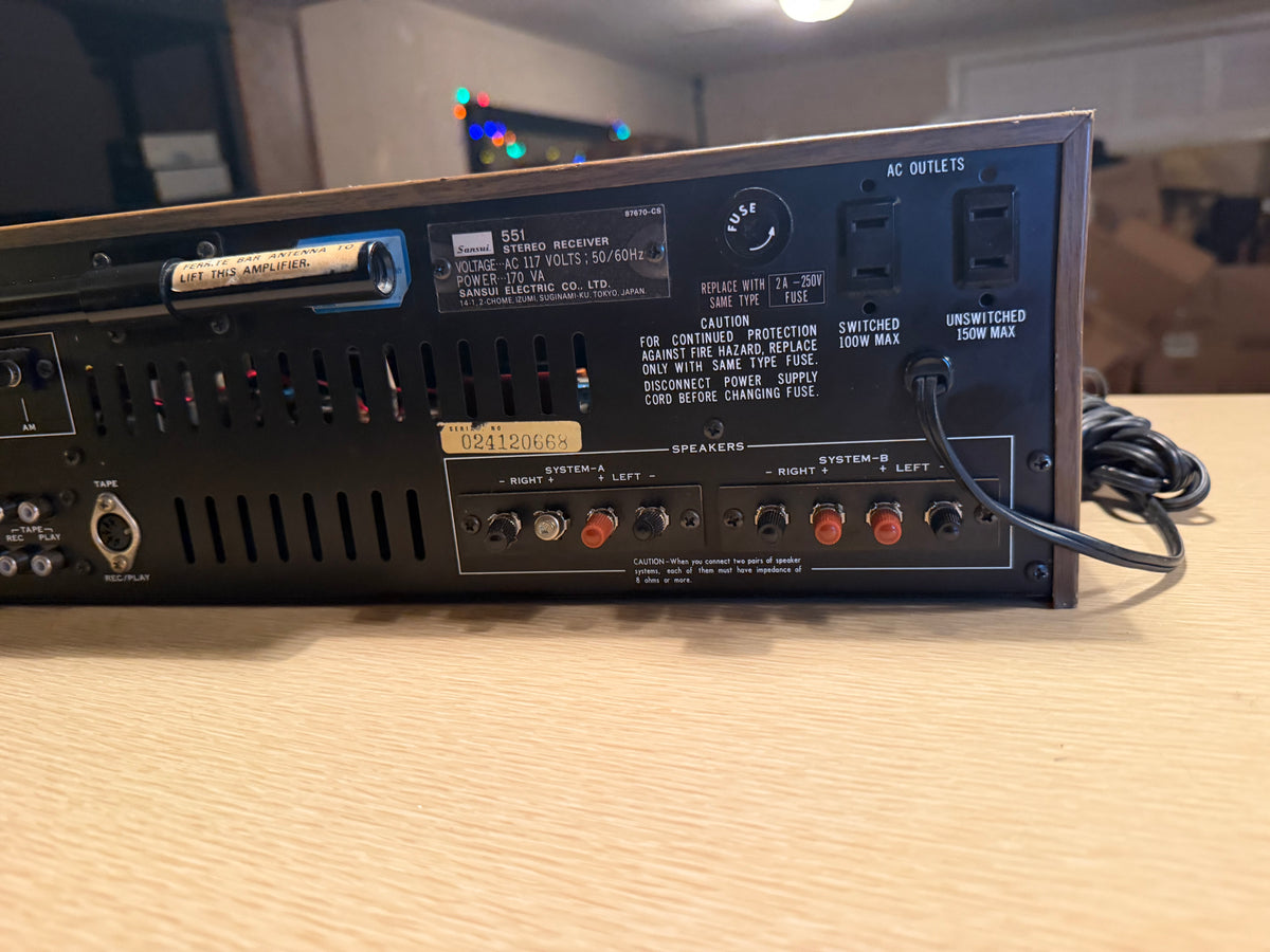 Sansui 551 Stereo Receiver - 1974 Vintage Full Fresh Service Crisp Sound Wow🔥🎶