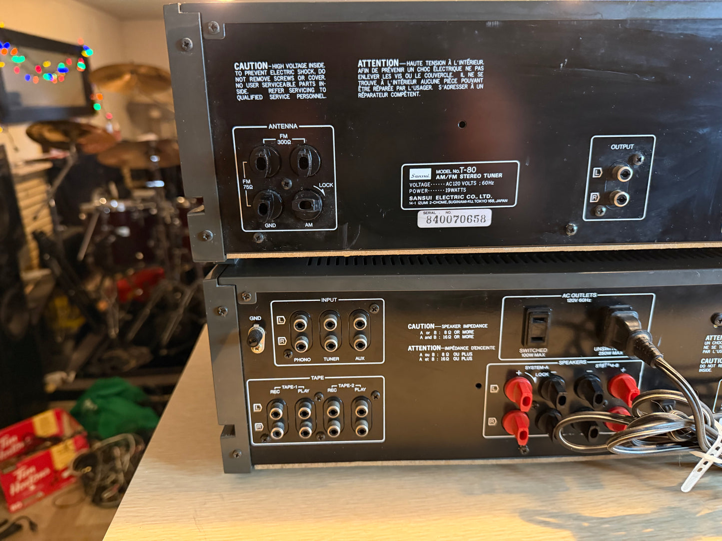 Sansui A-80 DC Servo Amplifier + T-80 Tuner Black Fresh Servicing Rare Variant🔥