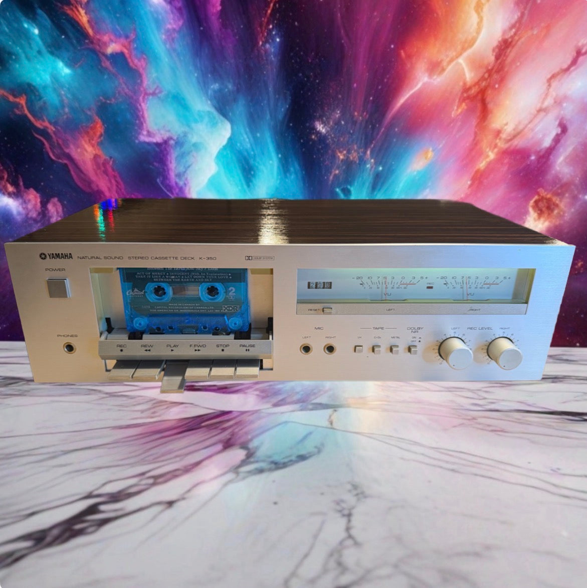 Yamaha K-350 Natural Sound Stereo Cassette Deck Vinyl Casing Near Mint Serviced!