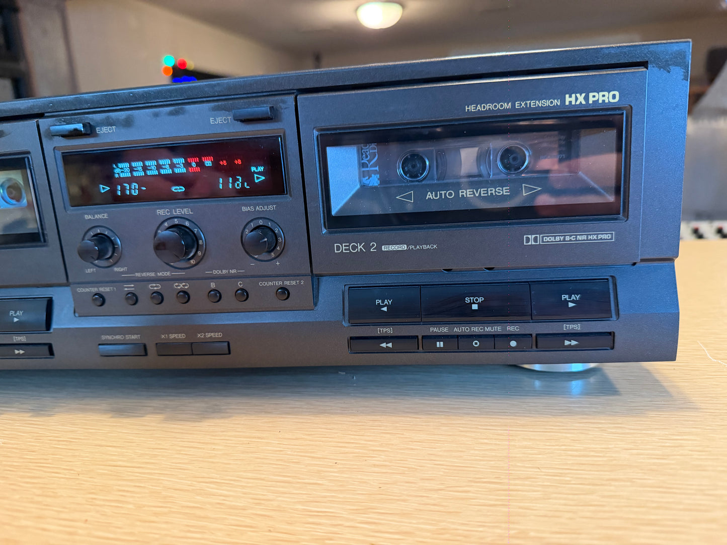 Technics Stereo Double Dual Cassette Deck model RS-TR333 Fresh Servicing Beauty!