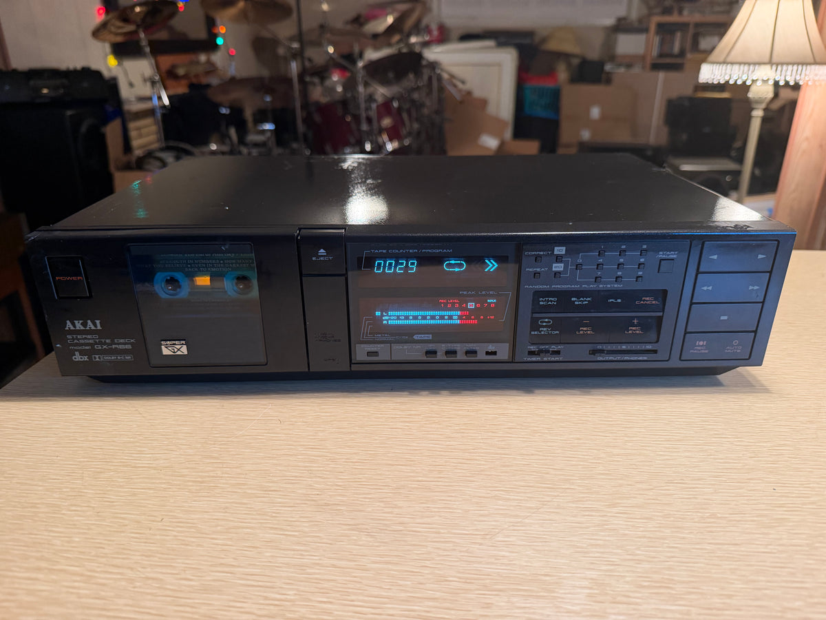 AKAI GX-R66 Stereo Cassette Deck Super GX Dolby B-C dbx Fresh Service Very Rare!