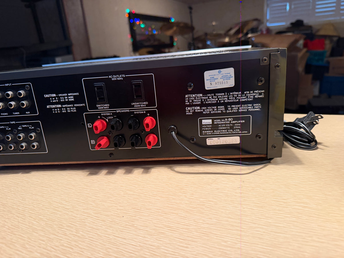 MINT Sansui A-80 Vintage Integrated DC Servo Stereo Amplifier 65WPC Serviced🔥🎶