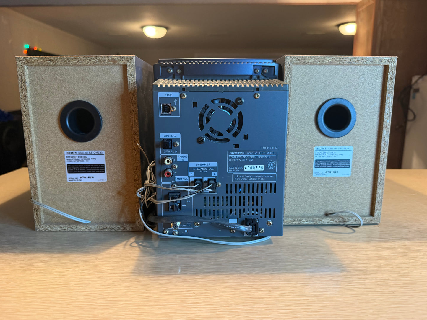 Sony CMT-M333NT Micro Hi-Fi System, Tuner, CD, Mini Disc, Tape, PC Serviced Rare