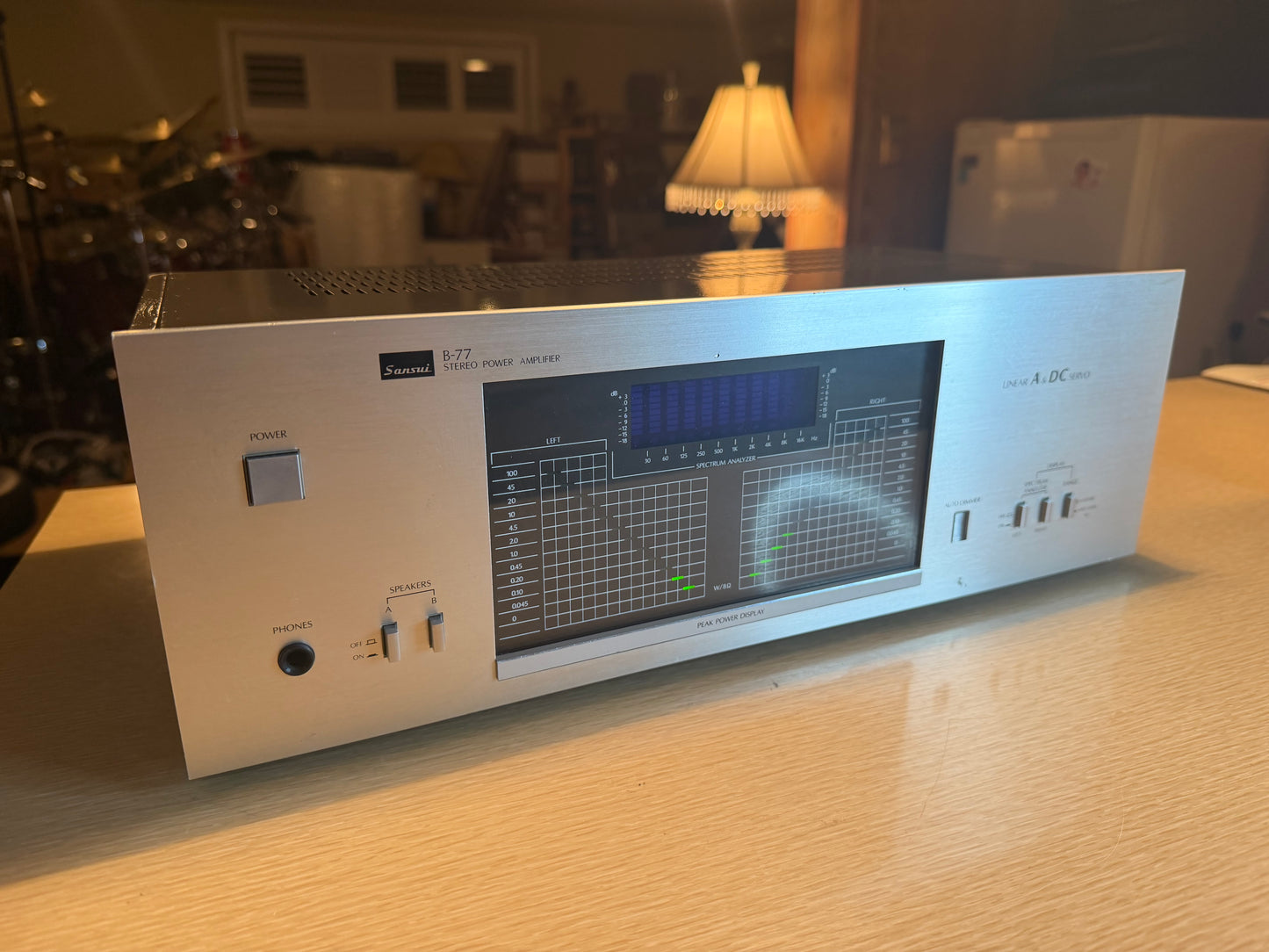 Sansui B-77 vintage stereo Powe Amplifier Full Fresh Service Beautiful Nice Cnd!