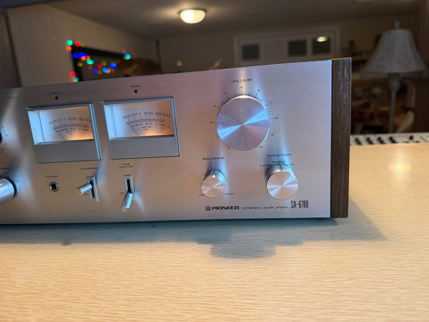 Rare Pioneer SA-6700 Integrated Amplifier Silver Face Vu Meters Fresh Service🎶