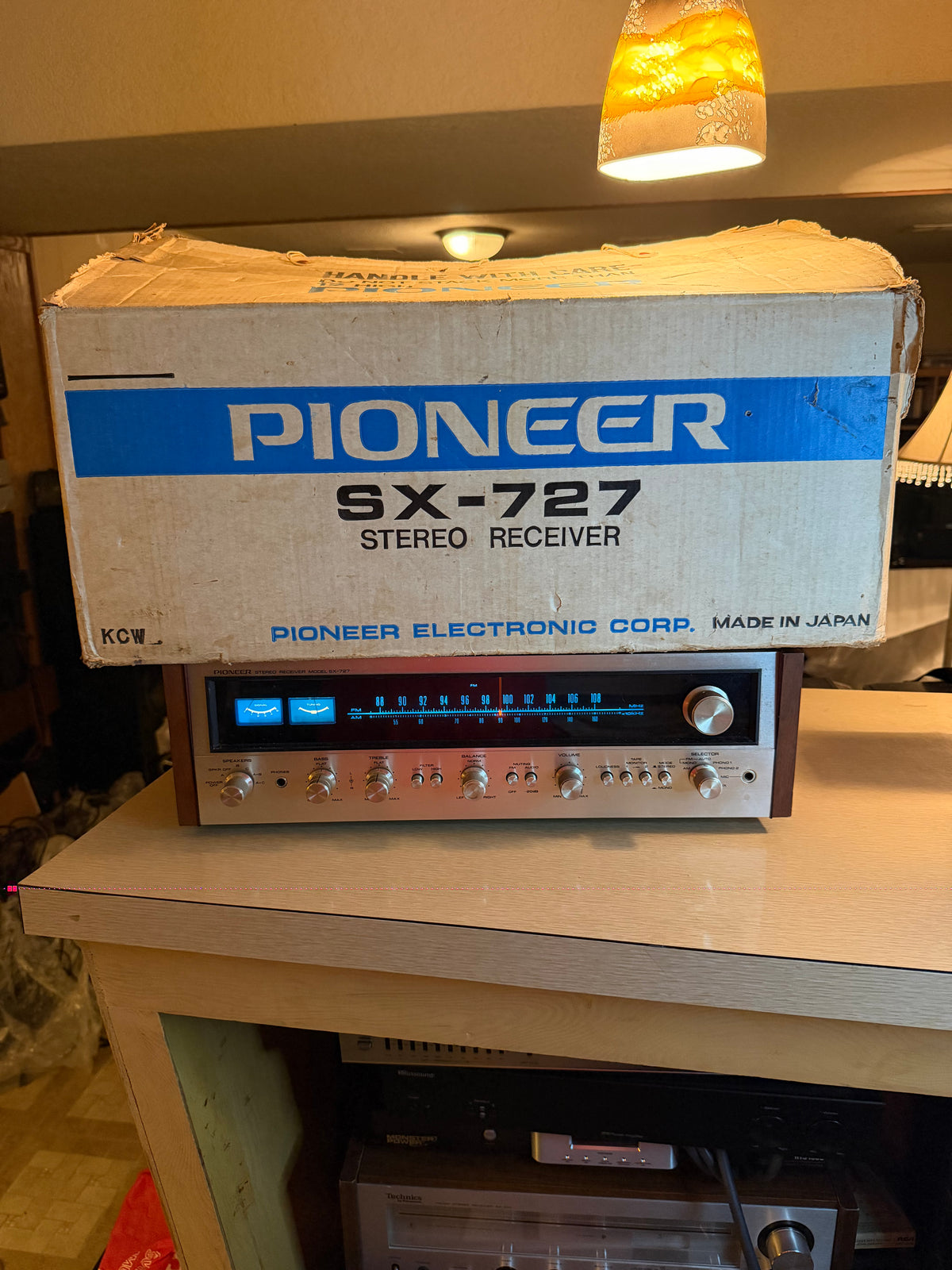 Near Mint Serviced Pioneer SX-727 Vintage Stereo Receiver With OEM Box Beauty🎶