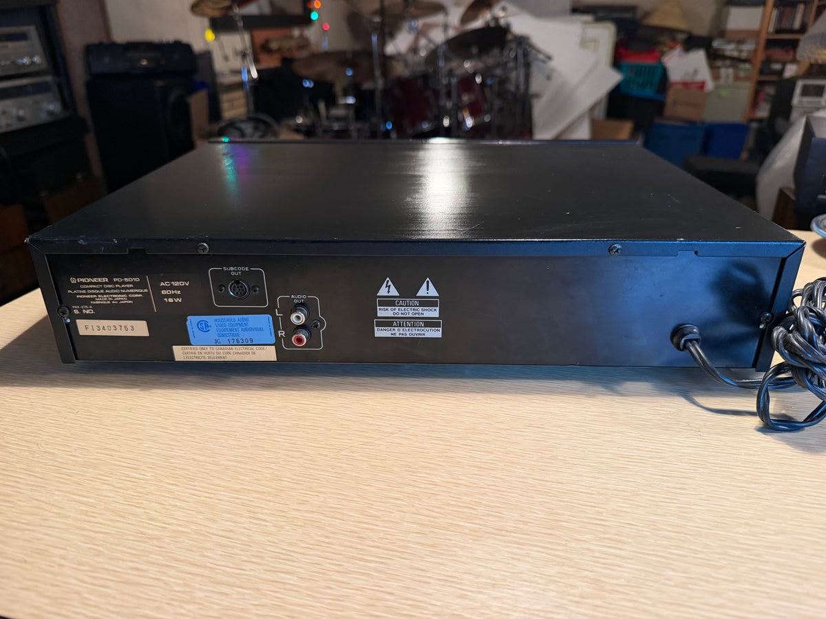 Pioneer CD Player PD-5010 Single Disc Vintage 1985 Belt Replaced Tested Works