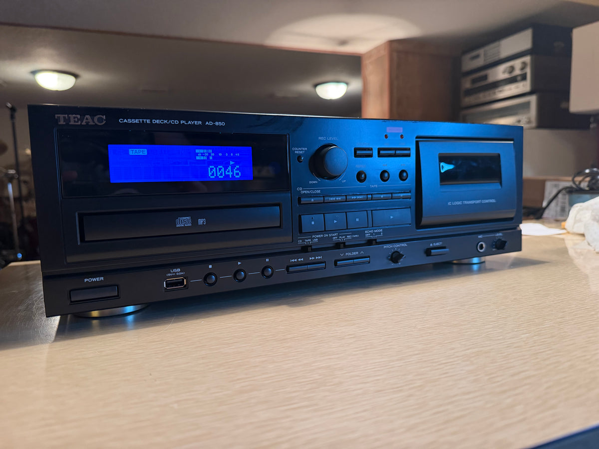 TEAC AD-850 Cassette Deck CD Player Fresh Service Near Mint Condition Beauty🔥🎶