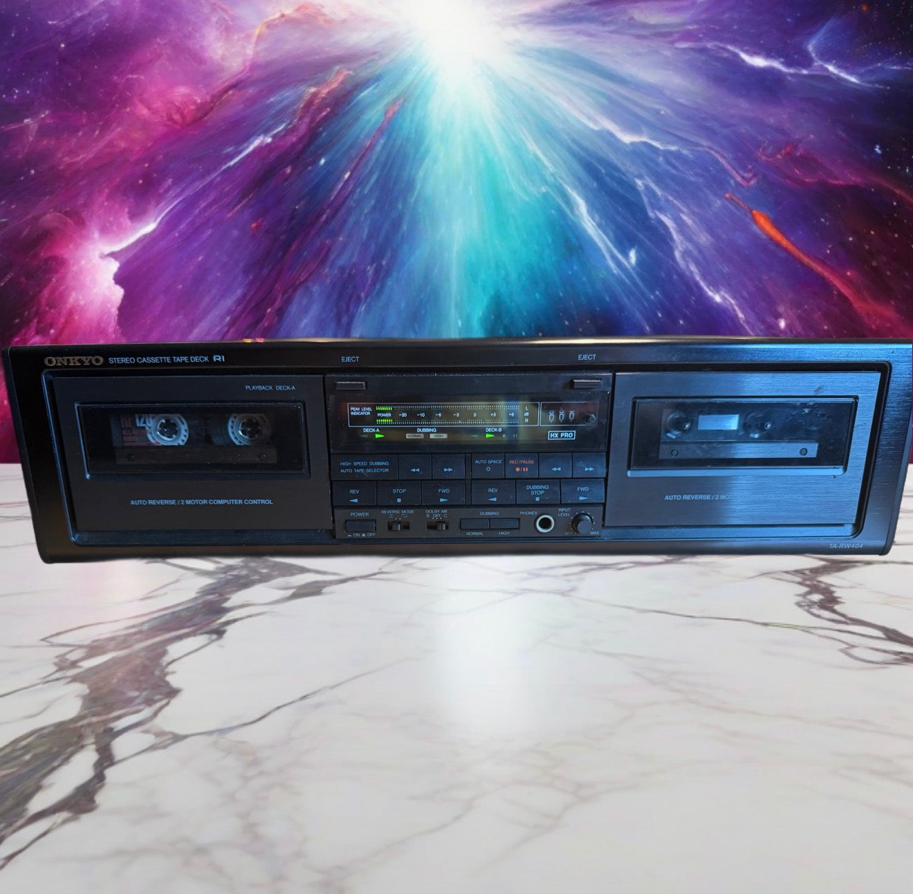 Onkyo TA-RW404 Dual Auto Reverse Dual Cassette Tape Deck Recorder Serviced 🔥🎶
