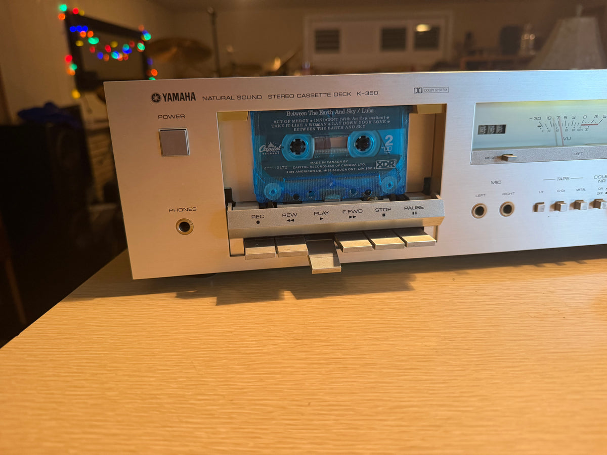 Yamaha K-350 Natural Sound Stereo Cassette Deck Vinyl Casing Near Mint Serviced!