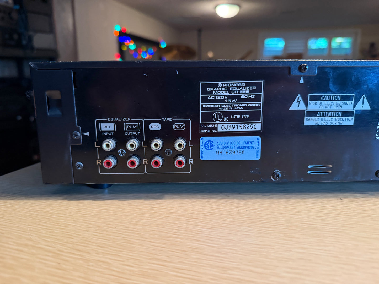 Pioneer Gr 555 Equalizer - 7 Band Vintage Stereo Graphic Equalizer Serviced Rare