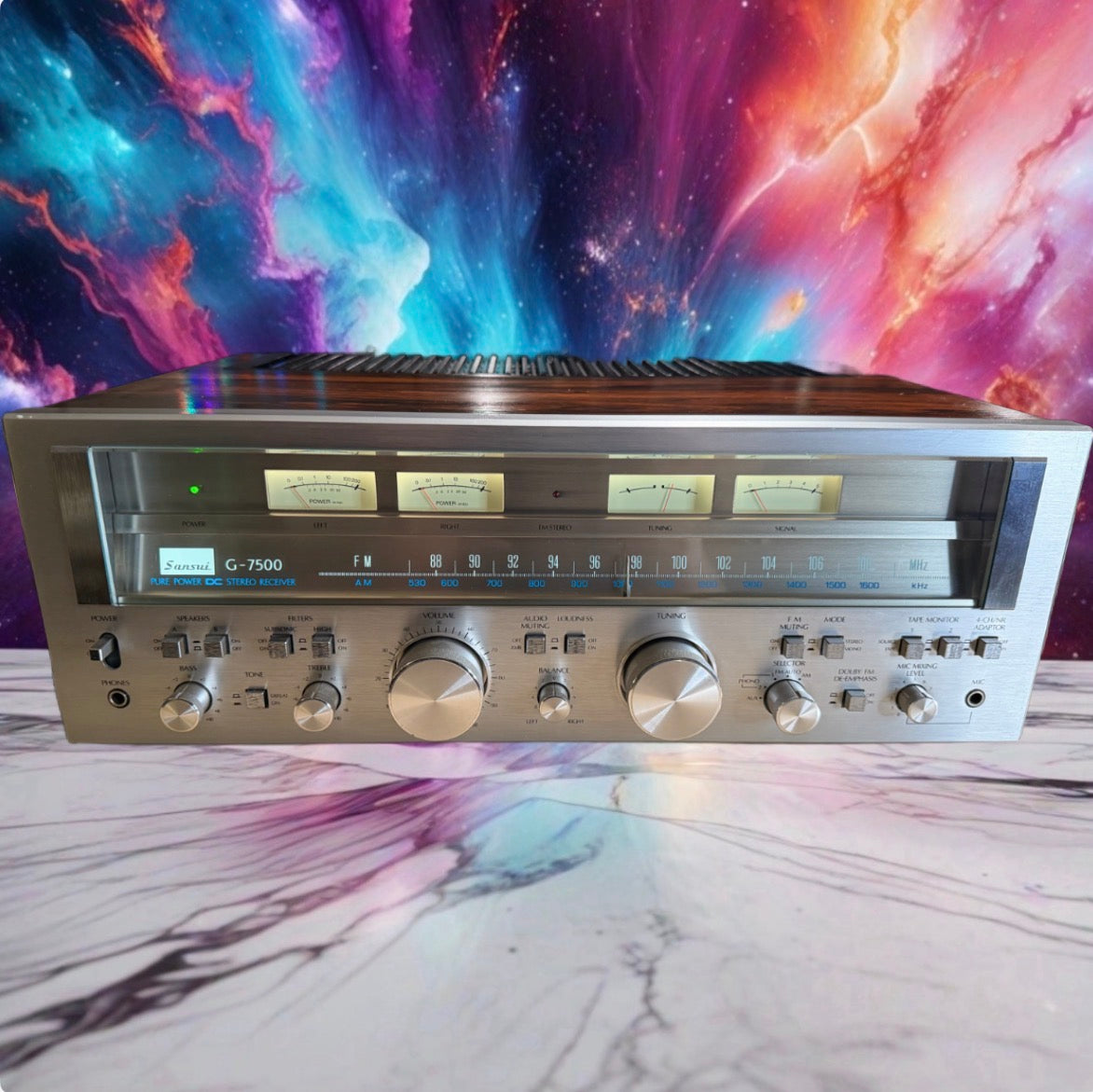 Sansui G-7500 Stereo Receiver Full Fresh Service New Bulbs Installed Near Mint!