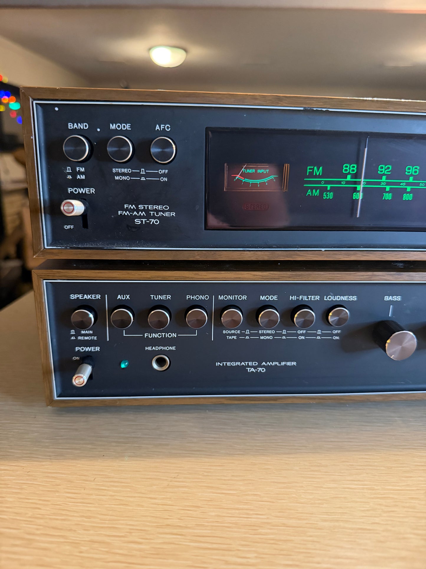 SONY TA-70 + ST-70 RaRe Vintage Stereo Amplifier Tuner Fresh Service! Near Mint!