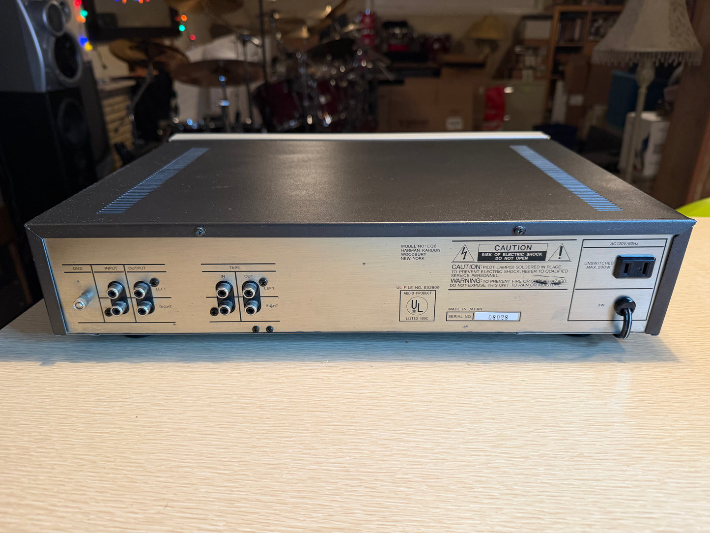 Harman Kardon EQ8 Graphic Equalizer 10 Band Stereo EQ Silver Face Serviced Clean