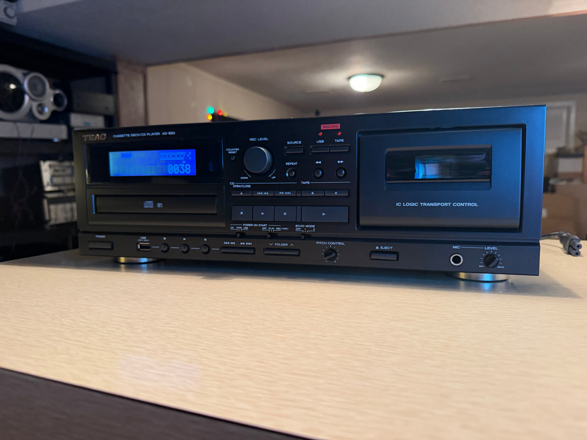 TEAC AD-850 Cassette Deck CD Player Fresh Service Near Mint Condition Beauty🔥🎶