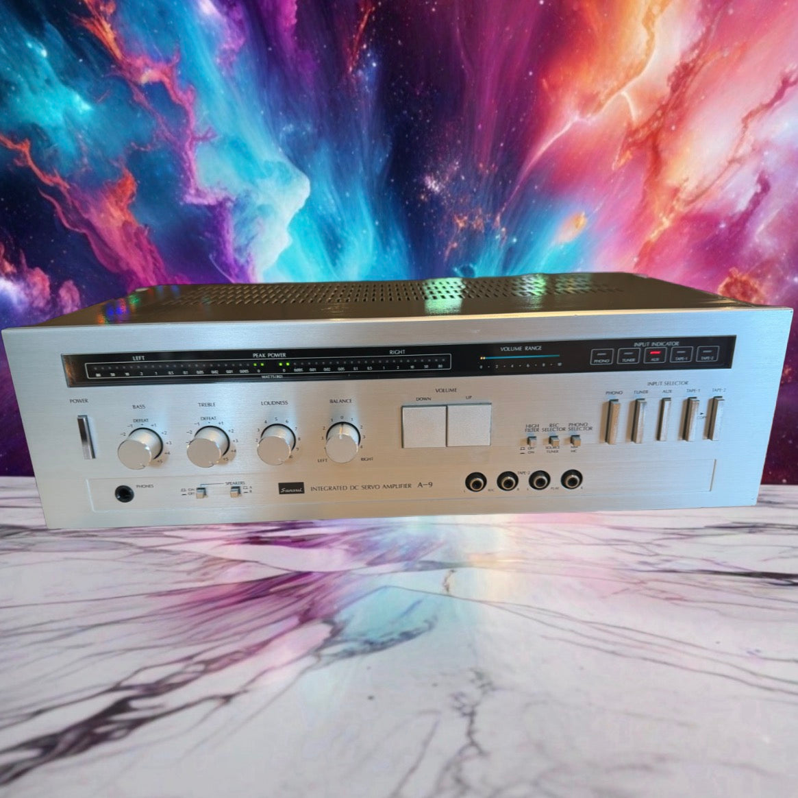 Sansui Integrated DC Servo Amplifier A-7 Silver Face -Tested -Working-VERY CLEAN