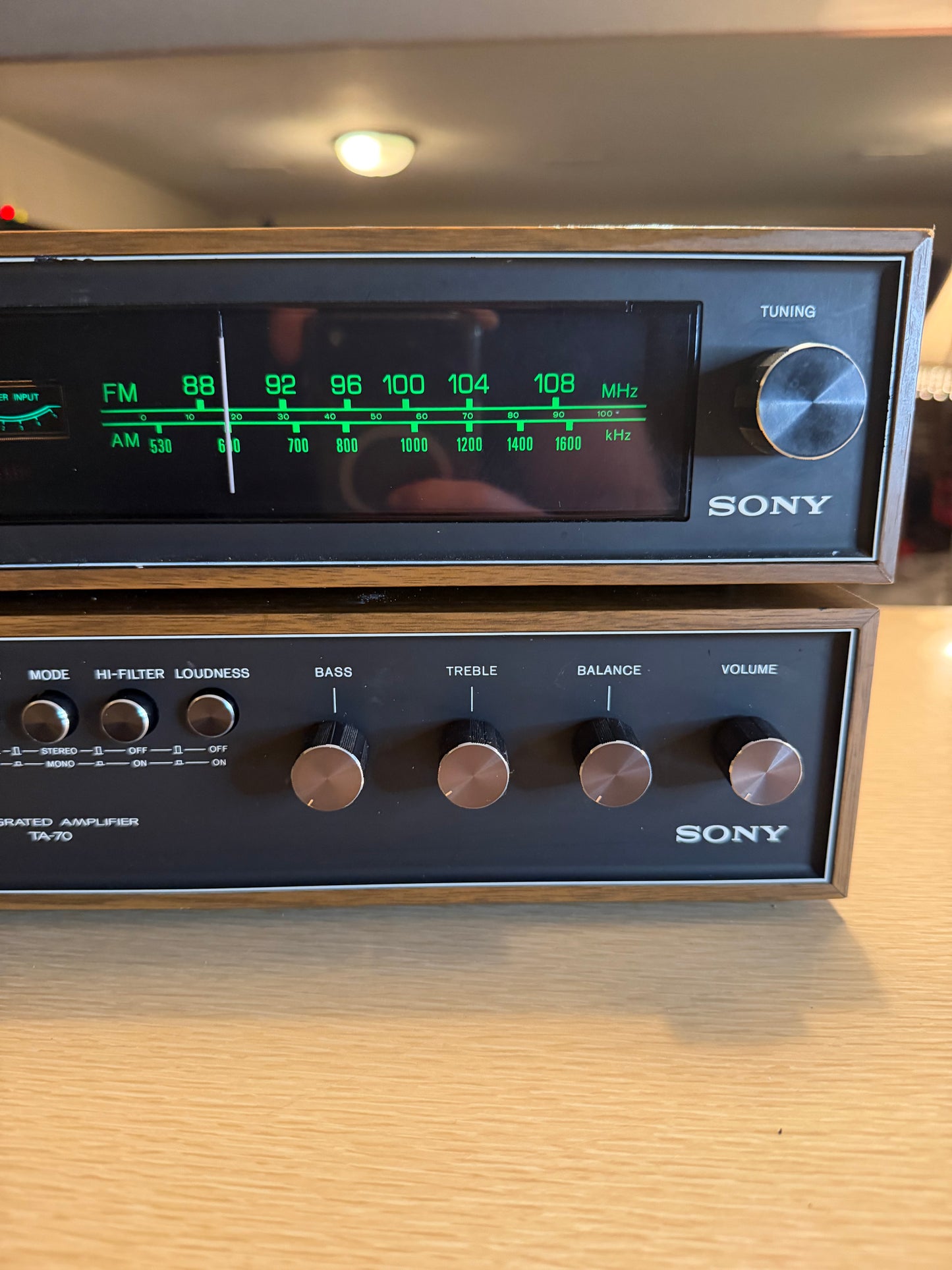 SONY TA-70 + ST-70 RaRe Vintage Stereo Amplifier Tuner Fresh Service! Near Mint!