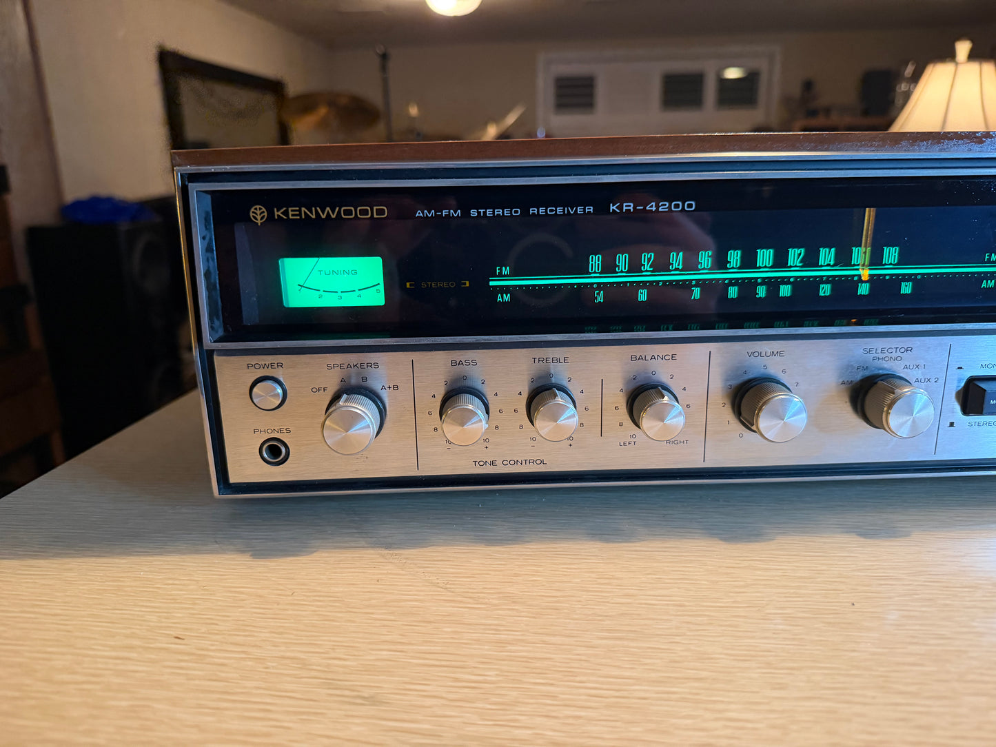 Kenwood KR-4200 Vintage Am Fm Stereo Receiver Amplifier Excellent Fresh Service
