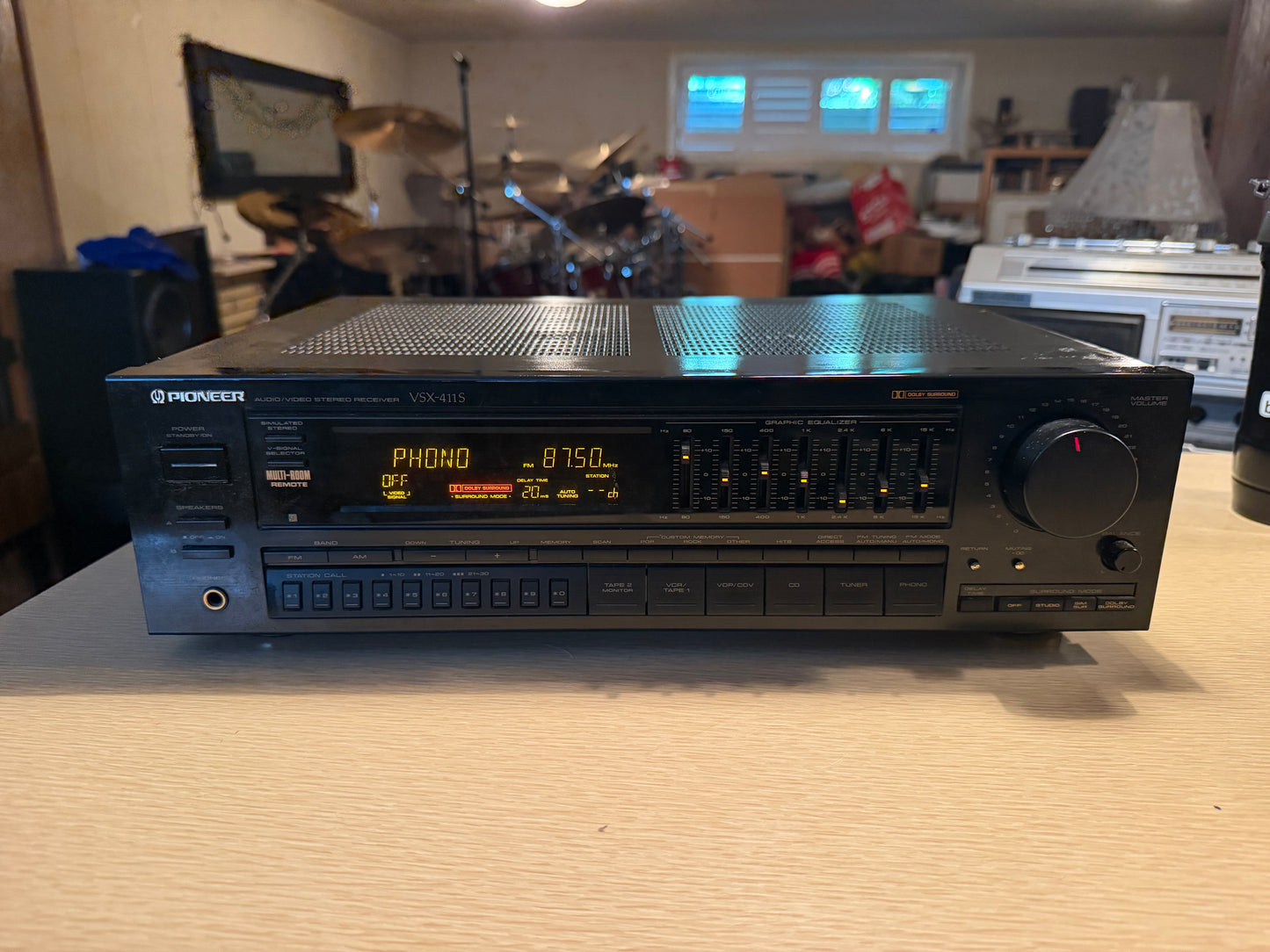 Pioneer VSX-411s Home Theater Receiver 100WPC Equalizer Phono Tested Works Rare!